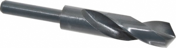 Reduced Shank Drill Bit: 0.8858'' Dia, 1/2'' Shank Dia, 118 °, High Speed Steel