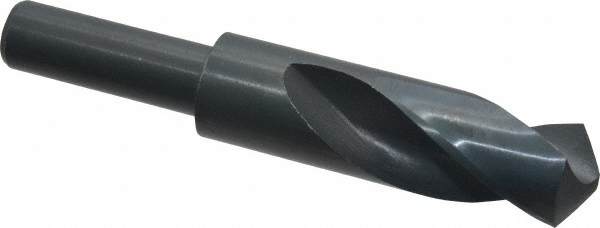 Reduced Shank Drill Bit: 1-1/8'' Dia, 3/4'' Shank Dia, 118 °, High Speed Steel