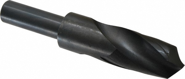 Reduced Shank Drill Bit: 1-3/16'' Dia, 3/4'' Shank Dia, 118 °, High Speed Steel