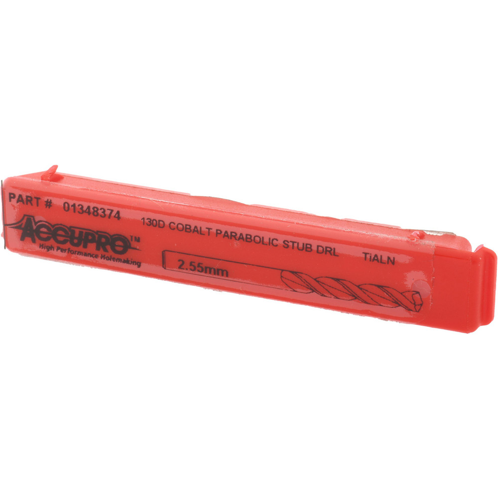 Accupro Screw Machine Length Drill Bit 0.1004" Dia, 130 deg Point