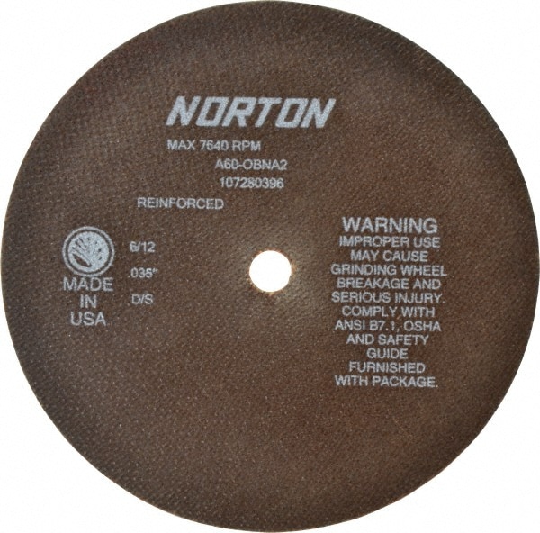 1... Made in USA 6/" 60 Grit Aluminum Oxide Cutoff Wheel 0.06/" Thick 1//2/" Arbor