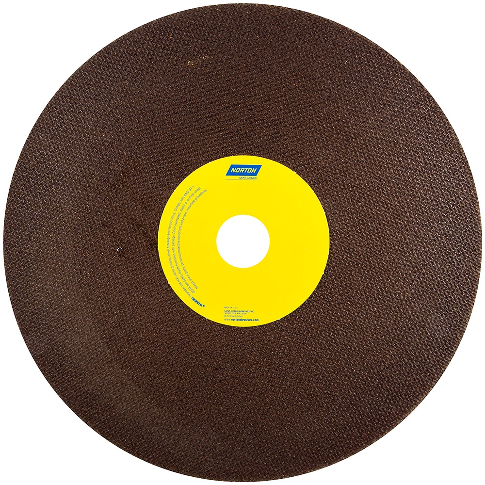 Norton 66253261858 Cut-Off Wheel: 12" Dia, 1-1/4" Hole, Aluminum Oxide Image