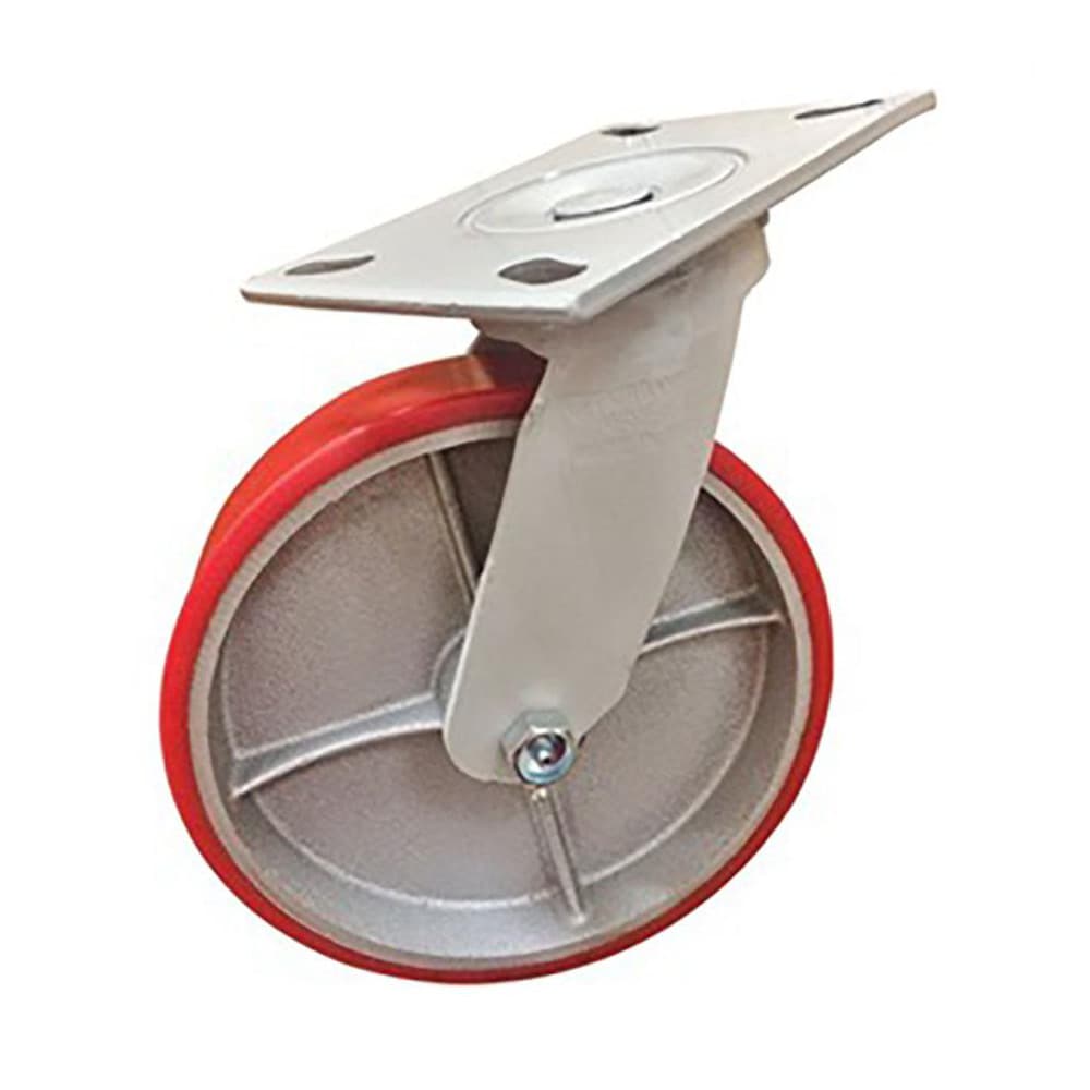 Fairbanks W26-5-PO Swivel Top Plate Caster: Polyurethane with Semi-Steel Center Polyurethane & Polyurethane Mold on Steel, 5" Wheel Dia, 2" Wheel Width, 700 lb Capacity, 6-1/2" OAH 