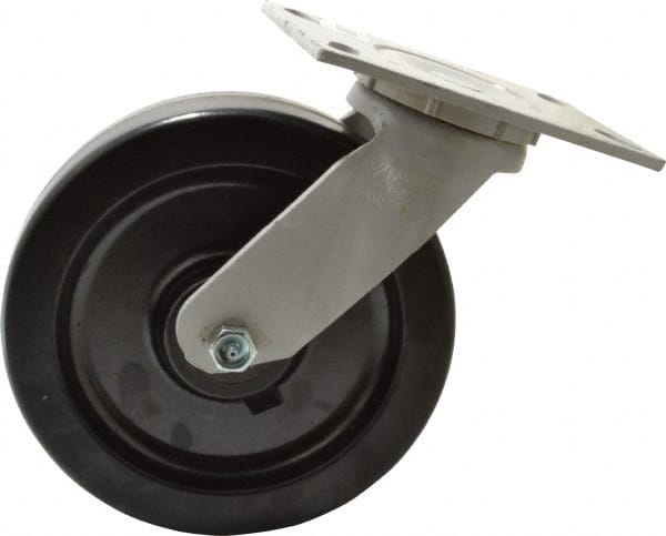 Fairbanks W26-8-MC Swivel Top Plate Caster: Phenolic, 8" Wheel Dia, 2" Wheel Width, 1,200 lb Capacity, 9-1/2" OAH 