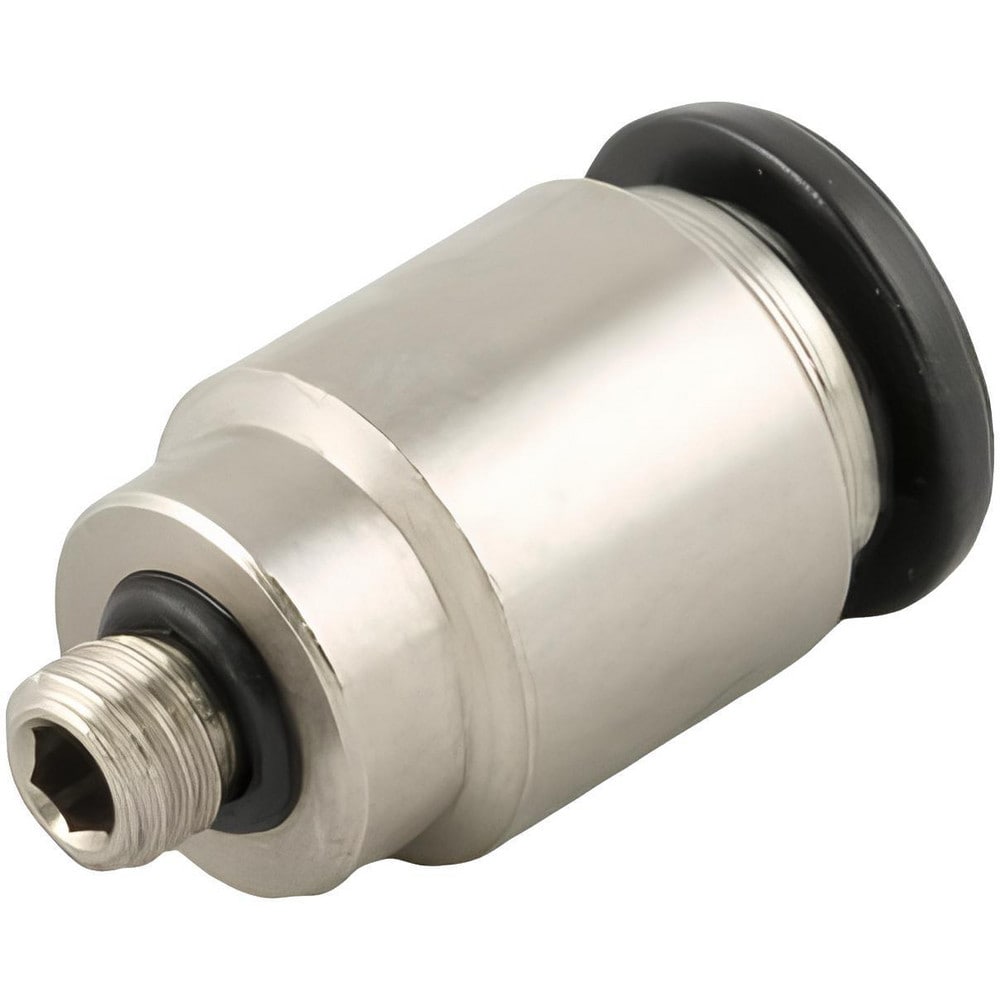 Push-To-Connect Tube to Metric Thread Tube Fitting: Male with Internal Hex, Straight, M5 Thread