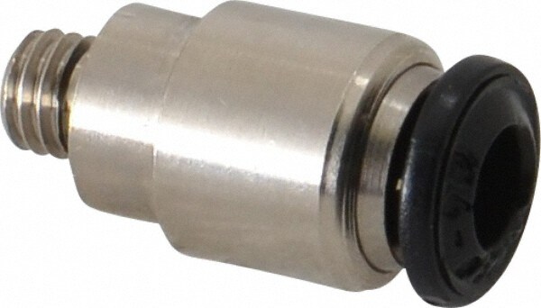 Push-To-Connect Tube to Metric Thread Tube Fitting: Male with Internal Hex, Straight, M5 Thread