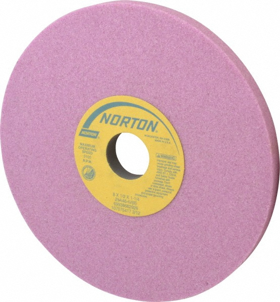 Norton 8" Diam x 11/4" Hole x 1/2" Thick, I Hardness, 46 Grit