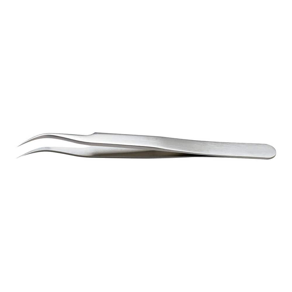 Tweezers; Tweezer Type: Precision ; Pattern: 7 ; Material: Steel ; Tip Type: Curved ; Tip Shape: Pointed ; Overall Length (Decimal Inch): 4.7500