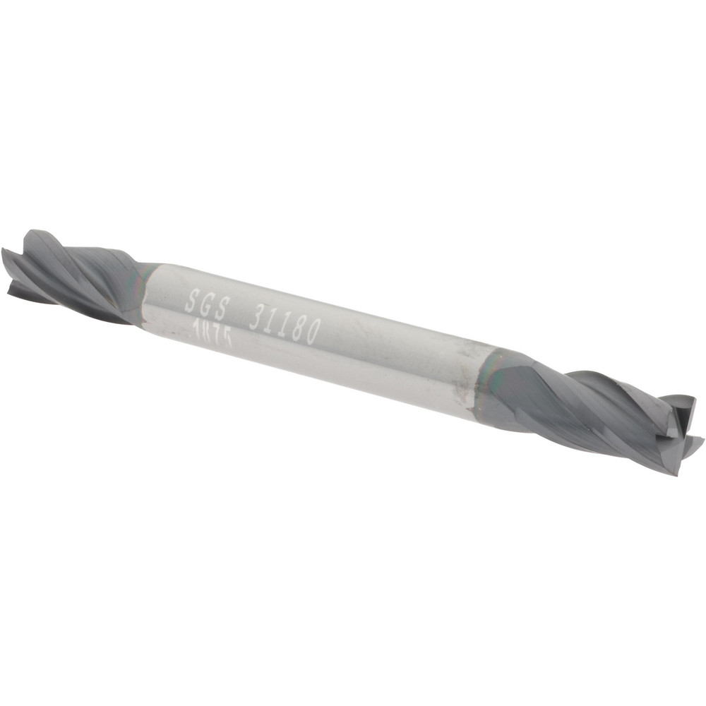 SGS 31180 Square End Mill: 3/16 Dia, 3/8 LOC, 3/16 Shank Dia, 2 OAL, 4 Flutes, Solid Carbide Image