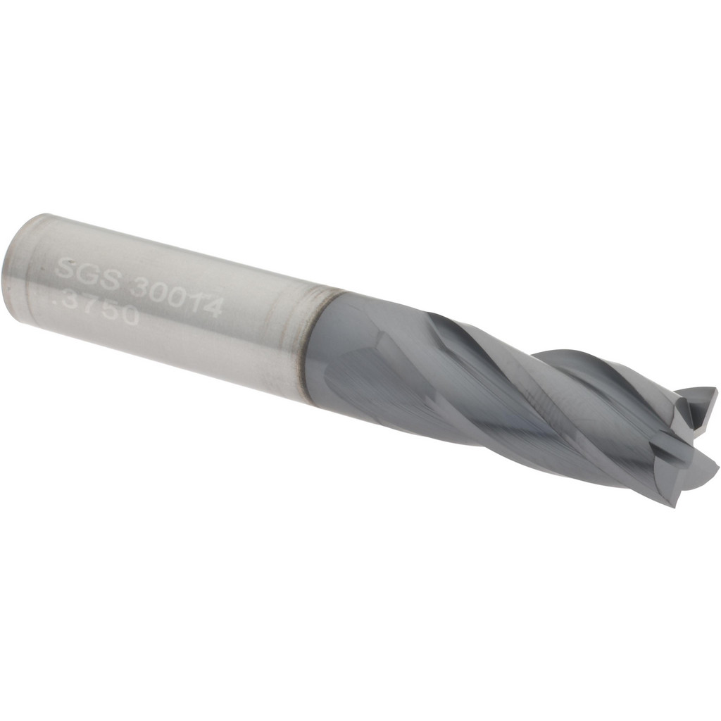 3/8" Carbide Variable Helix End Mill – 4 Flute, 1" LOC, 2-1/2" OAL, RHS RHC, MOLZA TOOL