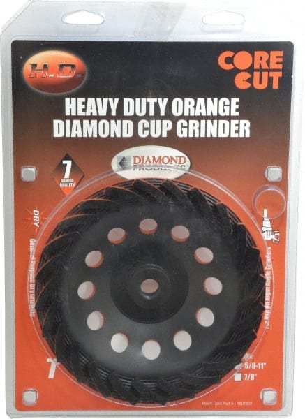 Core Cut 15096 Tool & Cutting Grinding Wheel: 7" Dia, Spiral Cup 