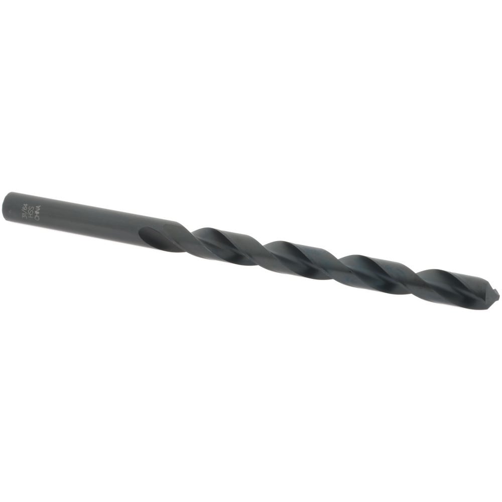 Extra Length Drill Bit: 0.4844" Dia, 118 °, High Speed Steel