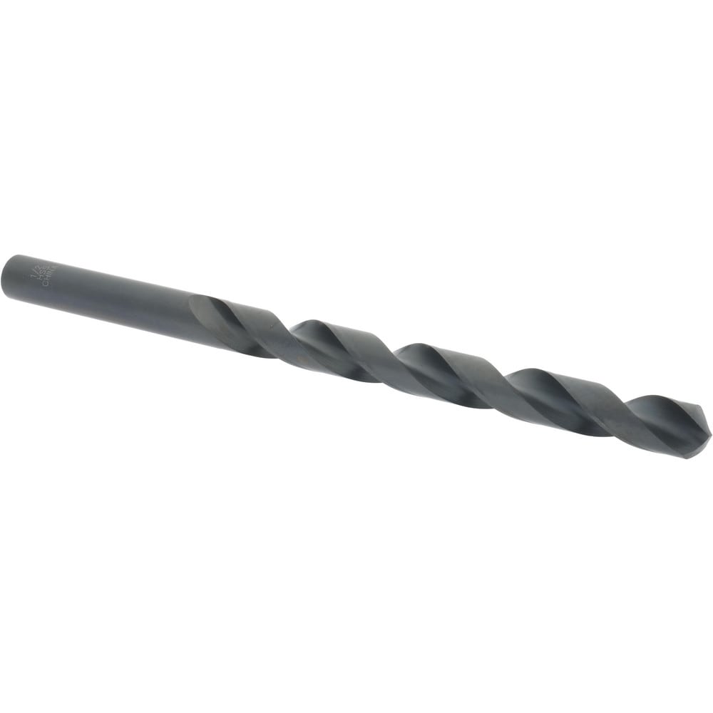 Extra Length Drill Bit: 0.5" Dia, 118 °, High Speed Steel