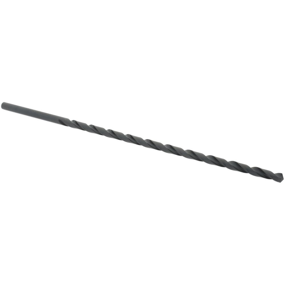 Extra Length Drill Bit: 0.25" Dia, 118 °, High Speed Steel