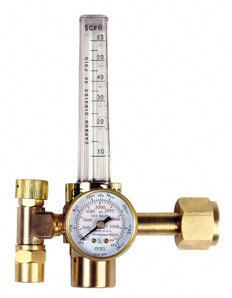 Value Collection 191CD-60 0 to 60 SCFH Flow Range, 320 CGA Inlet Connection, Female Fitting, 3,000 Max psi, Carbon Dioxide Welding Regulator Image