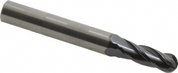 OSG 404-2656-BN11 Ball End Mill: 0.2656" Dia, 0.75" LOC, 4 Flute, Solid Carbide Image