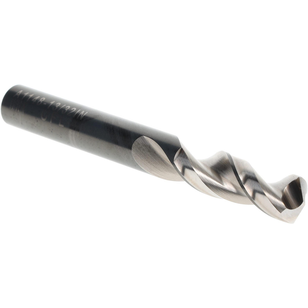 Screw Machine Length Drill Bit: 13/32" Dia, 130 deg Point, Vanadium High Speed Steel
