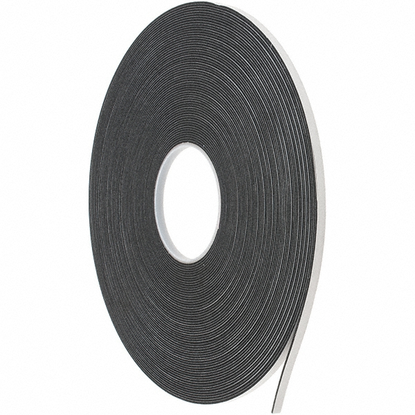 Vinyl Foam Tape: 36 yd Long, 62.5 mil Thick, Acrylic Adhesive - 62.5 mil Thick, Vinyl Foam Liner