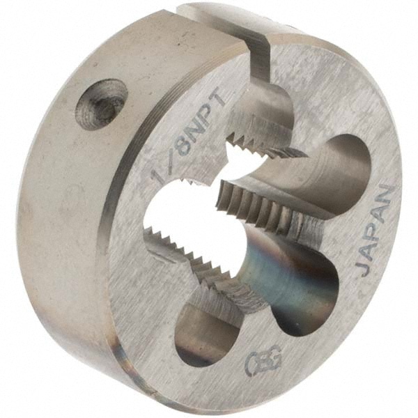 INTERSTATE Adjustable Round Pipe Die 1//8-27 x 1/" HSS