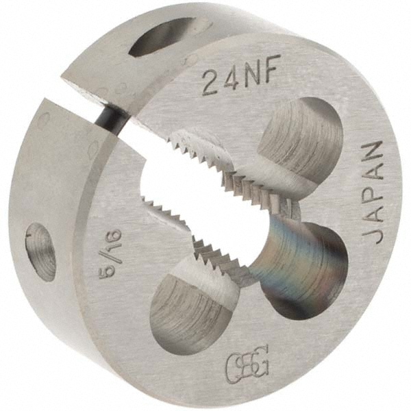 Round Die: 5/16-24, 1" OD, High Speed Steel