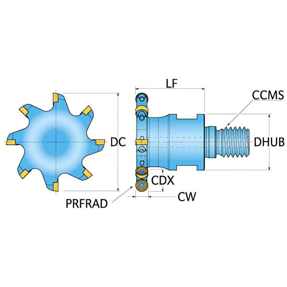 Ingersoll Cutting Tools Indexable Slotting Cutter 10 mm Cutting
