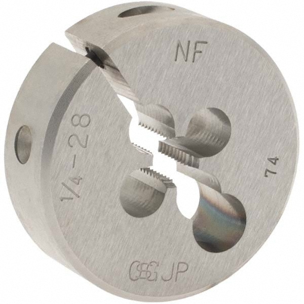 Round Die: 1/4-28, High Speed Steel