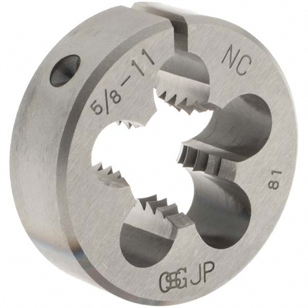 Round Die: 5/8-11, High Speed Steel