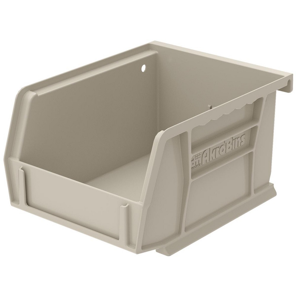 AKRO-MILS 30210STONE Plastic Hopper Stacking Bin: Gray Image