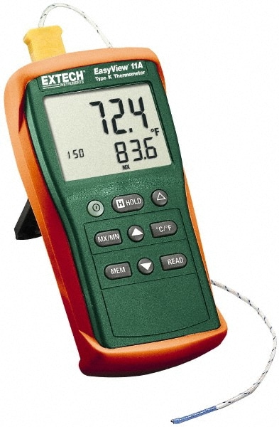 Digital Easy View Single Input Thermometer: 1,999 ° F, K Thermocouple Sensor