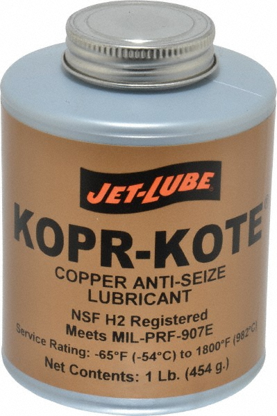 High Temperature Anti-Seize Lubricant: 1 lb Can - -65 to 1,800 &deg; F, Copper & Bronze, Water-Resistant