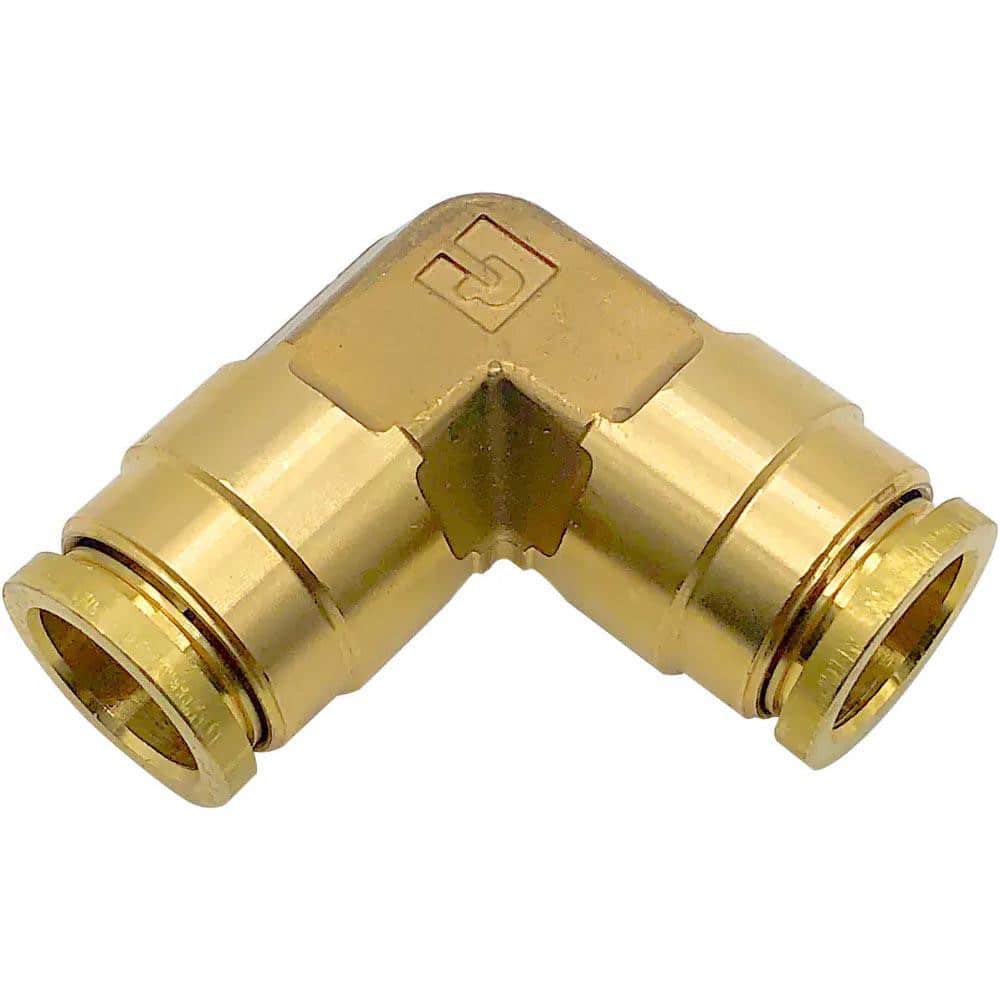 3/8 OD Tube to Tube 90 Degree Brass Compression Union Elbow