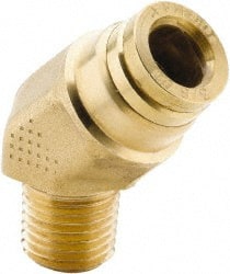 5/32 Tube OD x 1/8 NPT Male 5/32 Tube OD x 1/8 NPT Male SMC Corporation of America KQB2L03-N01S 90 Degree Elbow with Sealant SMC KQB2 Series Nickel Plated Brass Push-to-Connect Tube Fitting 