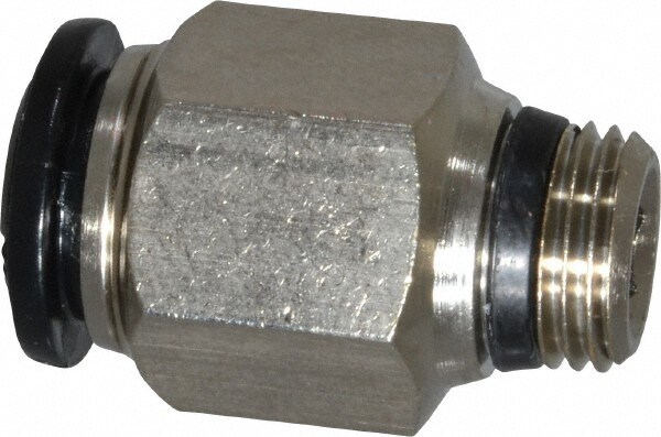 Push-To-Connect Tube to Universal Thread Tube Fitting: Male, Straight, 1/8" Thread