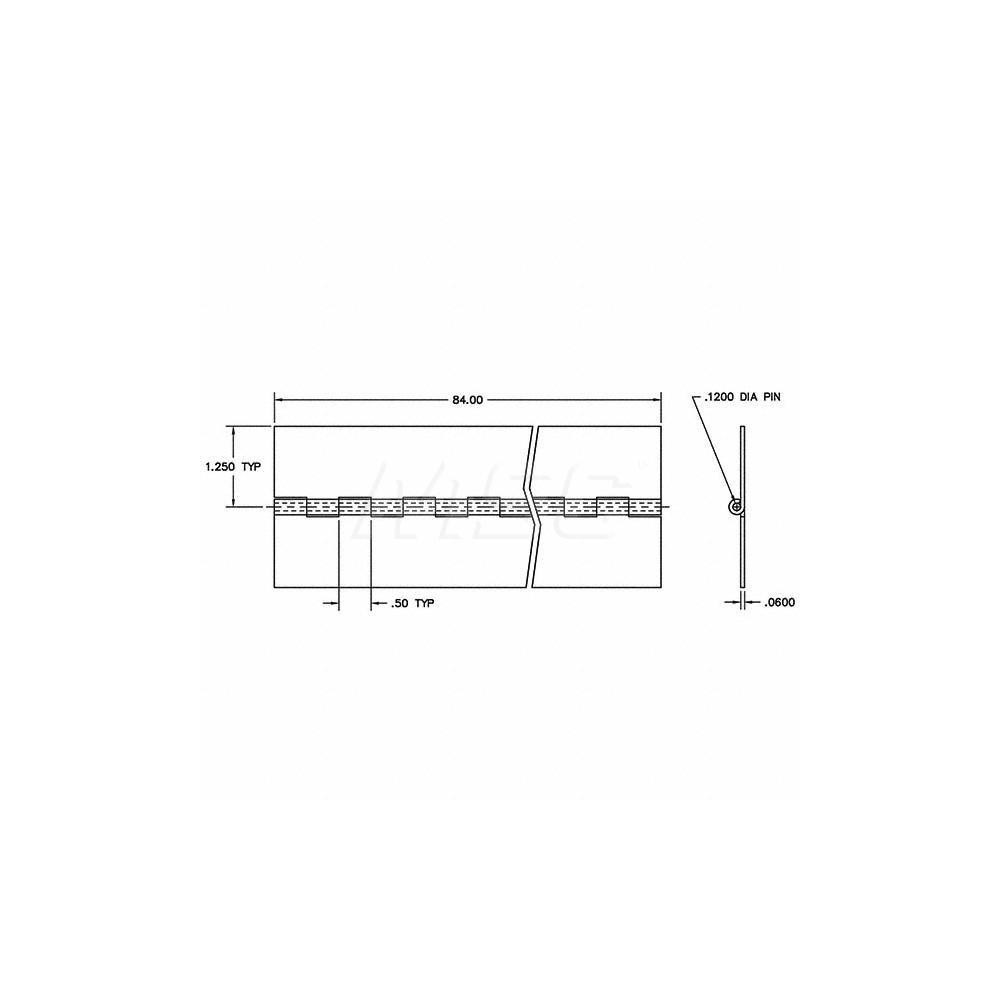 Industrial Fasteners & Hardware Guden 84" Long x 2" Wide Steel