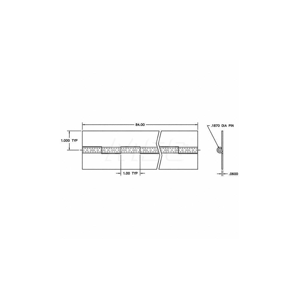Industrial Fasteners & Hardware Guden 84" Long x 2" Wide Steel