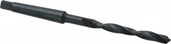 Taper Shank Drill Bit: 21/64" Dia, 1MT, 118 ° Point, High Speed Steel