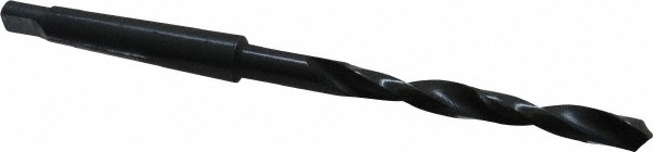 Taper Shank Drill Bit: 11/32" Dia, 1MT, 118 &deg; Point, High Speed Steel - Oxide Finish, 3-3/16" Flute Length, 6-3/8" OAL, Standard Point, Spiral Flute
