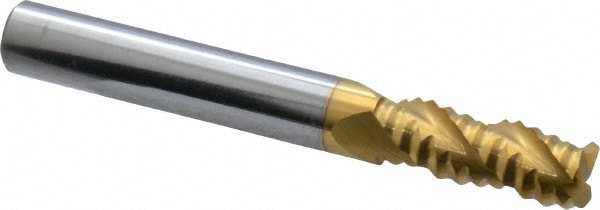 Corner Radius End Mill: 5/16" Dia, 3/4" LOC, 0.045" Radius, 3 Flutes, Solid Carbide