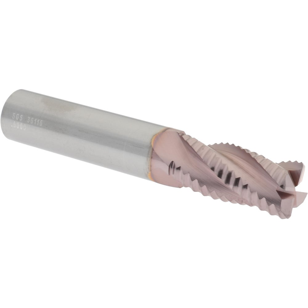 SGS 36116 Corner Radius End Mill: 1/2" Dia, 1" LOC, 0.06" Radius, 4 Flutes, Solid Carbide Image