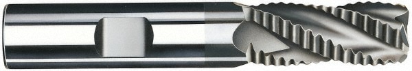 Corner Radius End Mill: 1/4" Dia, 3/4" LOC, 0.045" Radius, 3 Flutes, Solid Carbide