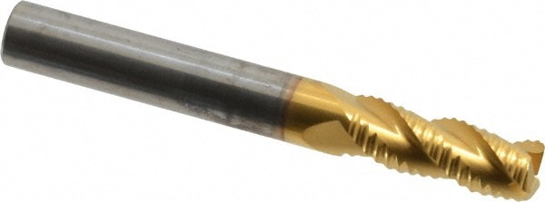 SGS 36209 Corner Radius End Mill: 5/16" Dia, 3/4" LOC, 0.045" Radius, 3 Flutes, Solid Carbide Image