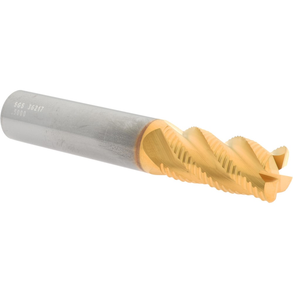 SGS 36217 Corner Radius End Mill: 1/2" Dia, 1" LOC, 0.06" Radius, 4 Flutes, Solid Carbide Image