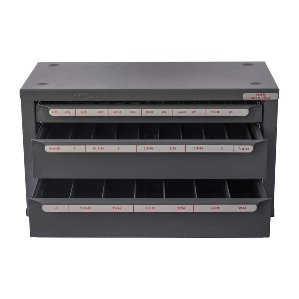 Huot 13590 3 Drawer, #6-32 to 1/2-20 Tap Storage 