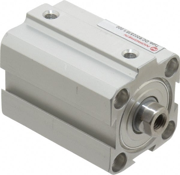 Double Acting Rodless Air Cylinder: 1" Bore, 1" Stroke, 145 psi Max, 10-32 UNF Port