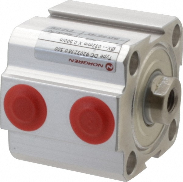 Double Acting Rodless Air Cylinder: 1-1/4" Bore, 1/2" Stroke, 145 psi Max, 1/8 NPTF Port