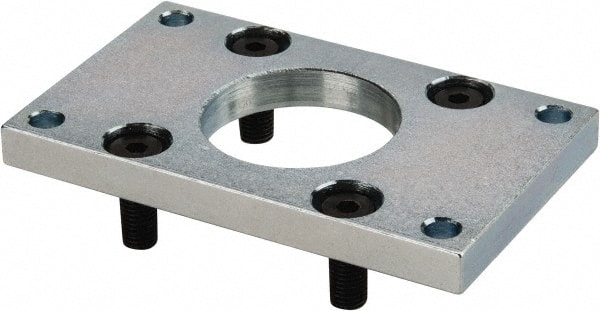 Air Cylinder Flange Mount: 2" Bore, Use with 50 mm Compact Cylinders
