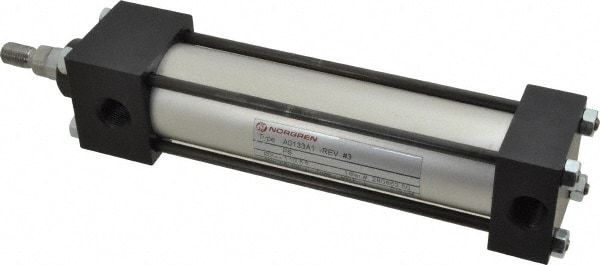 Norgren A0133A1PS-1.5X5 Single Acting Rodless Air Cylinder: 1-1/2" Bore, 5" Stroke, 250 psi Max, 3/8 NPTF Port, Side Tapped Mount 