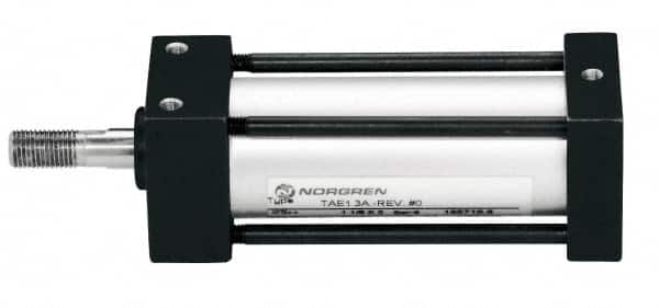 Single Acting Rodless Air Cylinder: 3/4" Bore, 1" Stroke, 150 psi Max, 1/8 NPTF Port, Clevis Mount