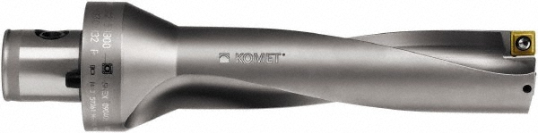 Indexable Insert Drill: U10-85400, 54.00 mm Max Dia, 108.00 mm Max Depth, 2xD, 34.00 mm Shank Dia - Weldon Flat & Flange Shank, Uses SOEX 090408 Inserts, Series KUB Quatron