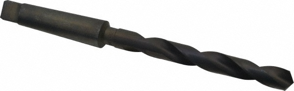 Taper Shank Drill Bit: 43/64" Dia, 3MT, 118 ° Point, High Speed Steel